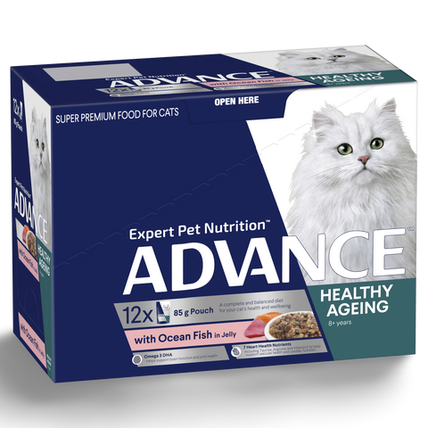 Healthy Ageing Ocean Fish In Jelly Wet Cat Food Pouches