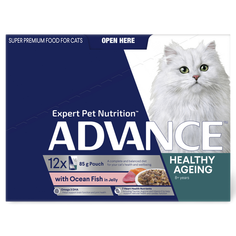 Healthy Ageing Ocean Fish In Jelly Wet Cat Food Pouches