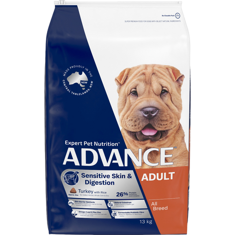 Sensitive Skin And Digestion Adult Dry Dog Food Turkey With Rice