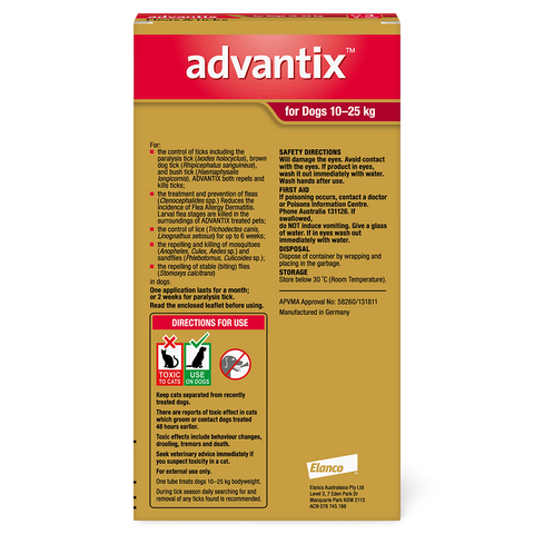 Large Dog Flea & Tick Spot-On Red