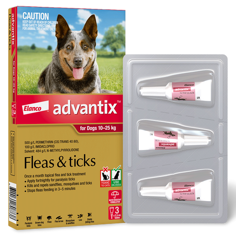 Large Dog Flea & Tick Spot-On Red