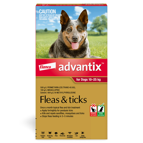 Large Dog Flea & Tick Spot-On Red
