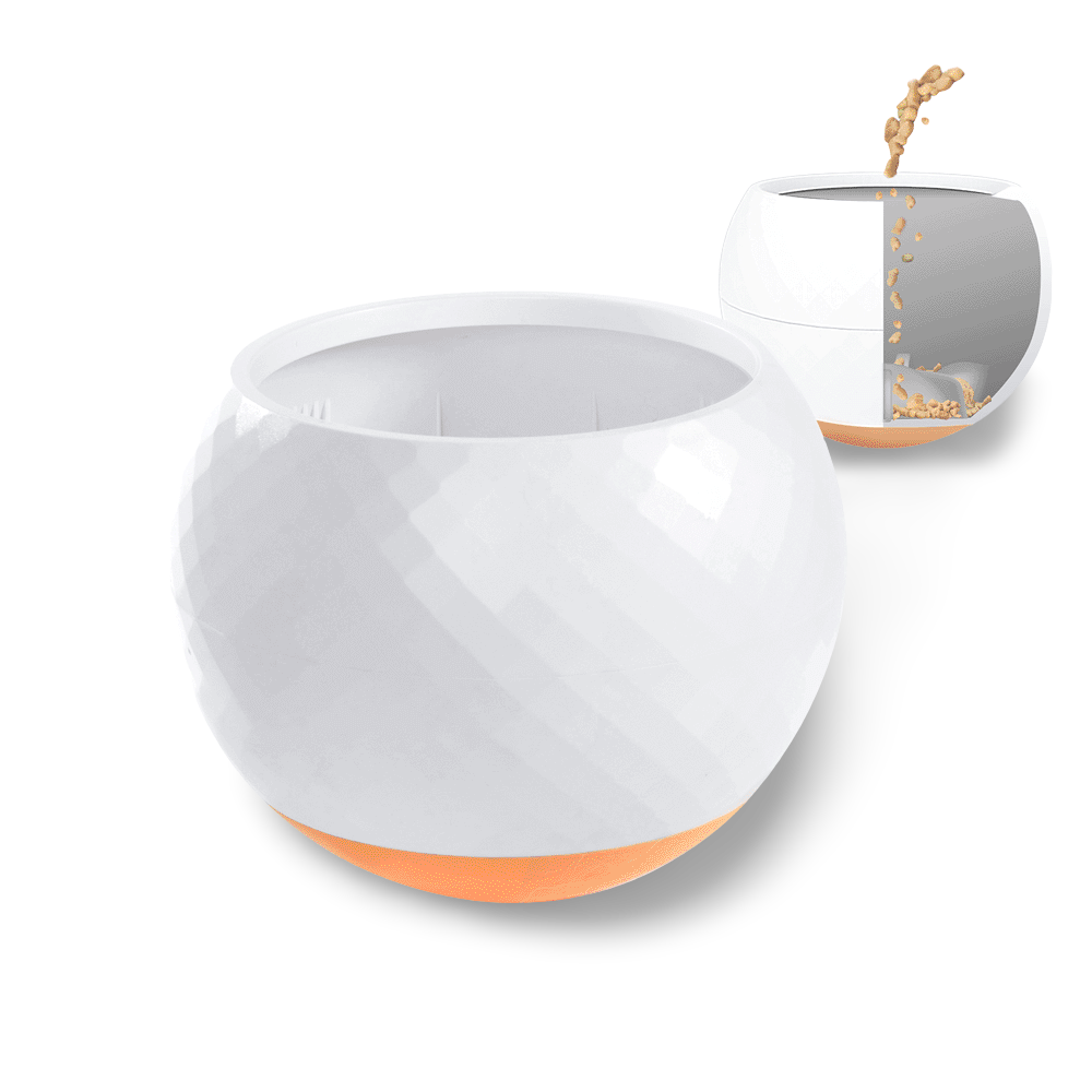 Wobbler Slow Feeder Pet Bowl Orange