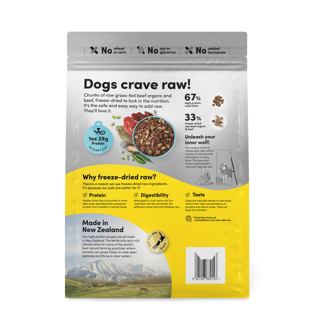 Raw Mix 33 Freeze Dried Grass Fed Beef Dry Dog Food