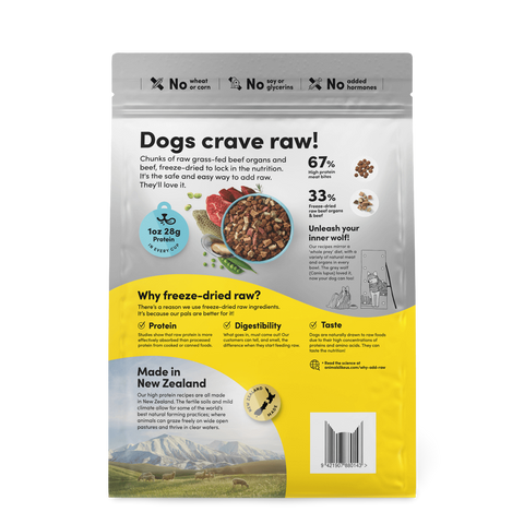 Raw Mix 33 Freeze Dried Grass Fed Beef Dry Dog Food