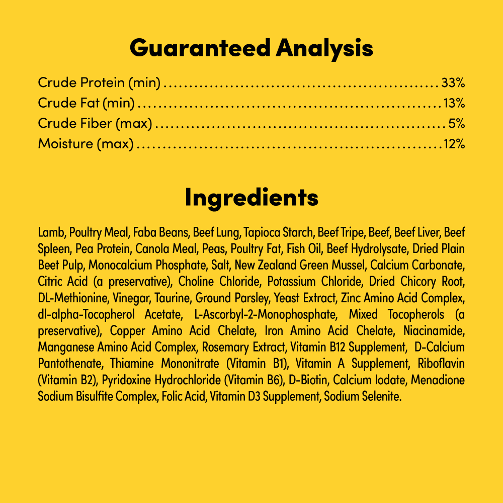 Raw Mix 33 Freeze Dried Grass Fed Beef Dry Dog Food
