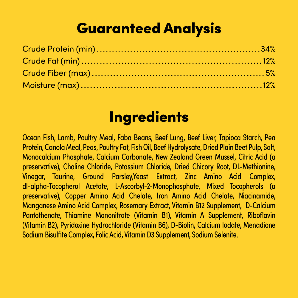 Raw Mix 33 Freeze Dried Ocean Fish Dry Dog Food