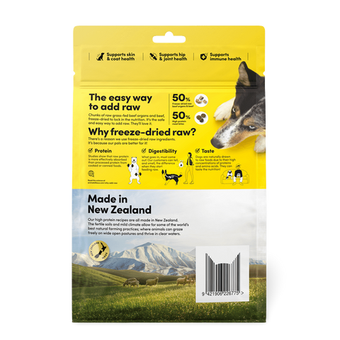 Raw Mix 50 Freeze Dried Grass Fed Beef Dry Dog Food