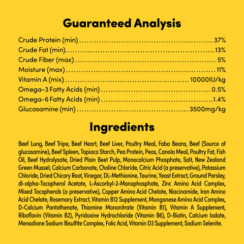 Raw Mix 50 Freeze Dried Grass Fed Beef Dry Dog Food