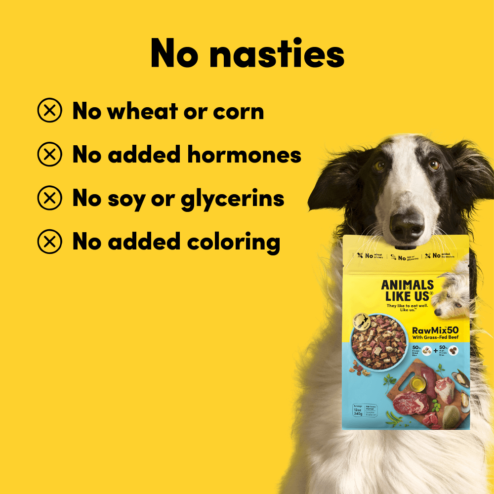 Raw Mix 50 Freeze Dried Grass Fed Beef Dry Dog Food