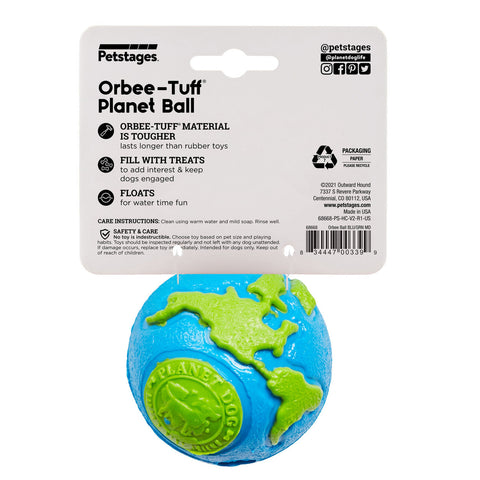 Planet Dog Orbee-Tuff Planet Ball Treat-Dispensing Dog Toy