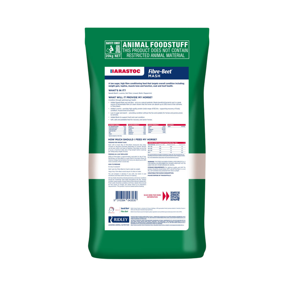 Fibre Beet Mash Conditioning Horse Feed