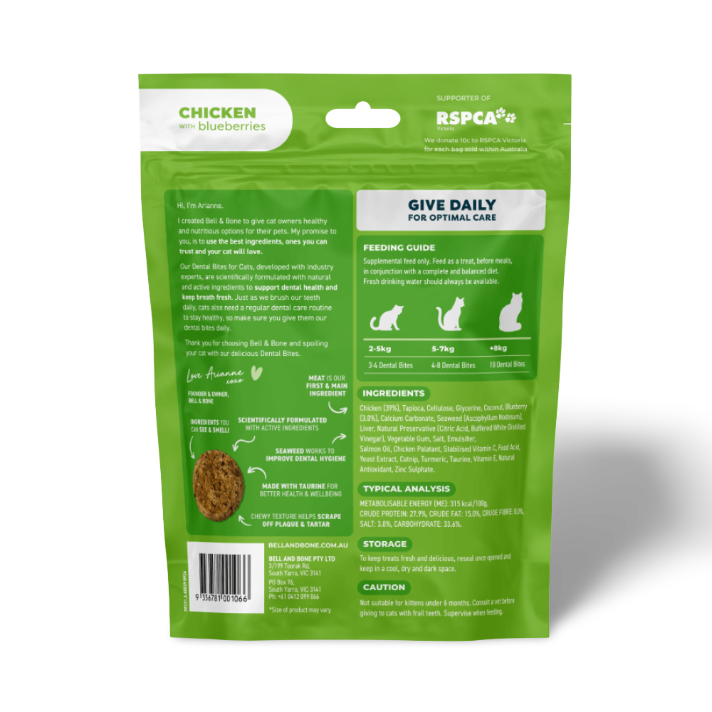 Adult Dental Bites Chicken With Blueberries Cat Treats