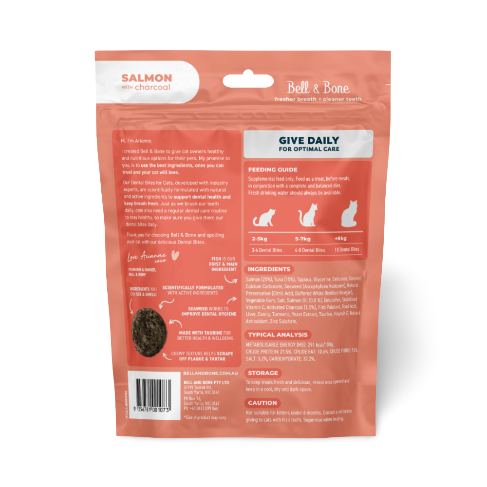 Adult Dental Bites Salmon With Charcoal Cat Treats
