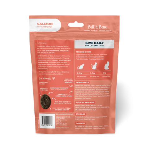 Adult Dental Bites Salmon With Charcoal Cat Treats