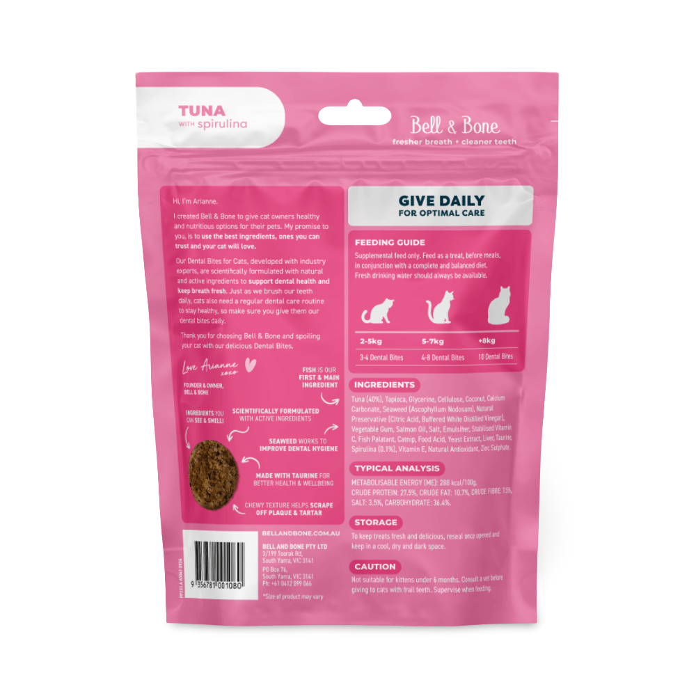 Adult Dental Bites Tuna With Spirulina Cat Treats