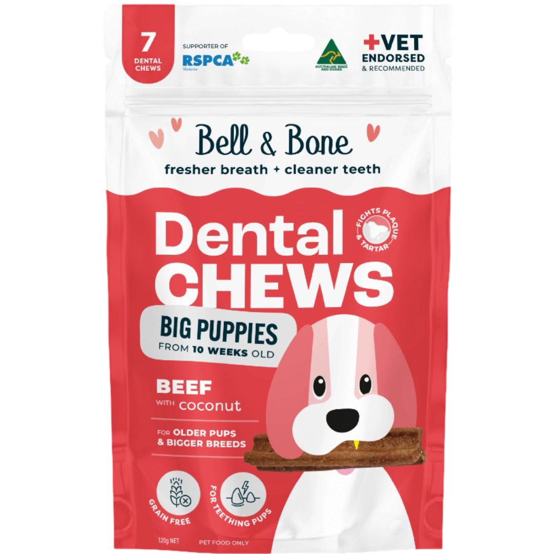 Beef Puppy Dental Chews Large