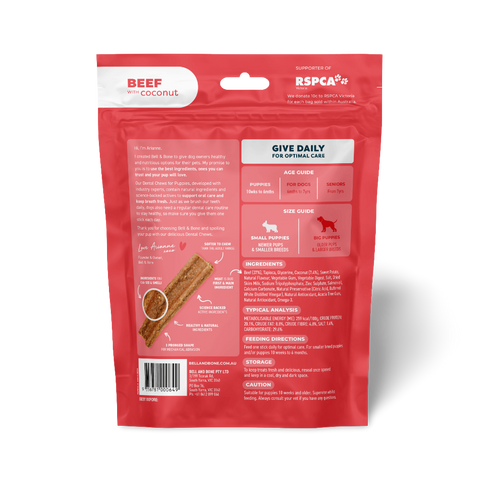 Beef Puppy Dental Chews Small