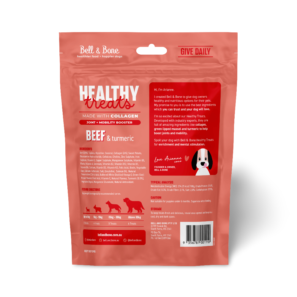 Healthy Dog Treats Beef And Tumeric