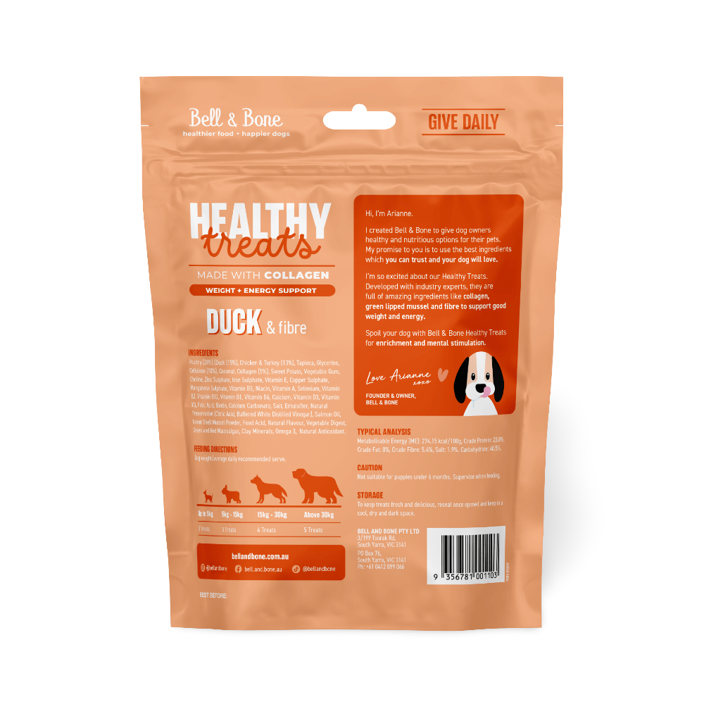 Healthy Dog Treats Duck And Fibre