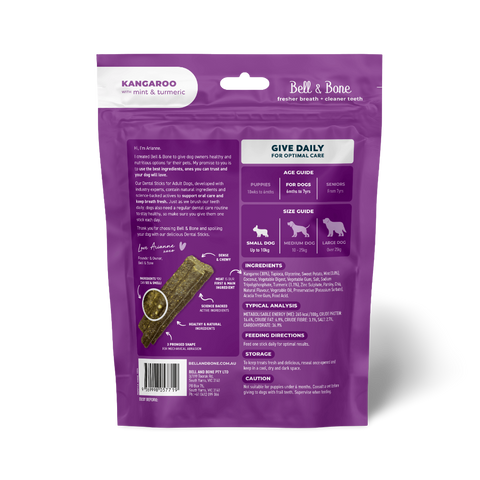Kangaroo Mint Turmeric Dental Dog Treats Small