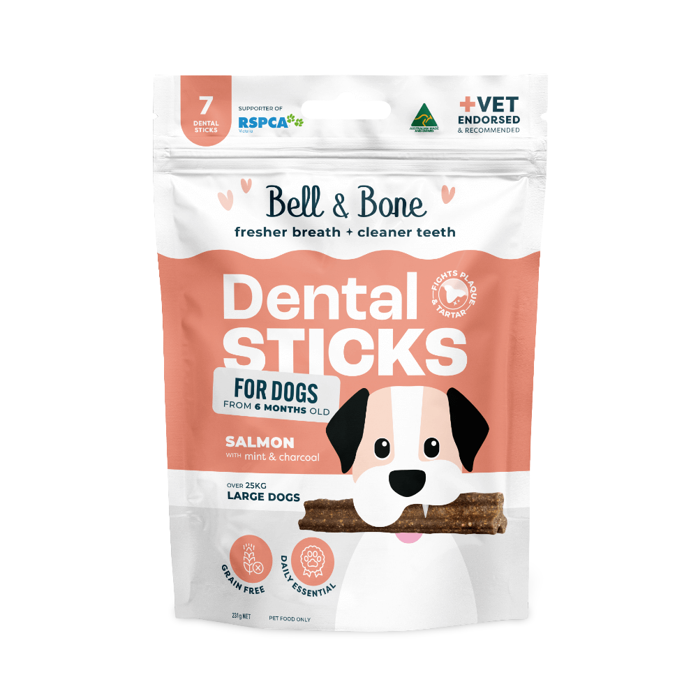 Salmon Mint And Charcoal Dental Dog Treats Large