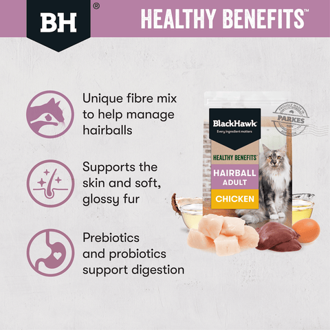 Healthy Benefits Dry Cat Food Adult Hairball Chicken