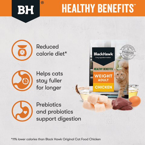 Healthy Benefits Dry Cat Food Adult Weight Chicken