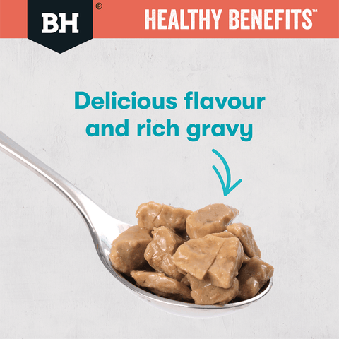 Healthy Benefits Wet Cat Food Adult Indoor Chicken And Fish In Gravy Pouches