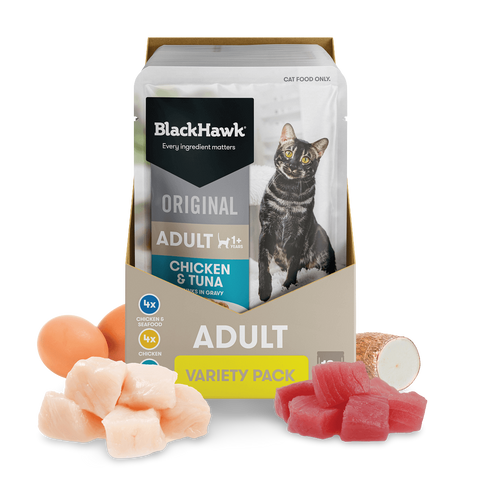 Wet Cat Food Adult Variety Pack Chunks In Gravy Pouches