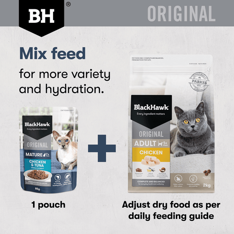 Wet Cat Food Mature Chicken And Tuna In Gravy Pouches