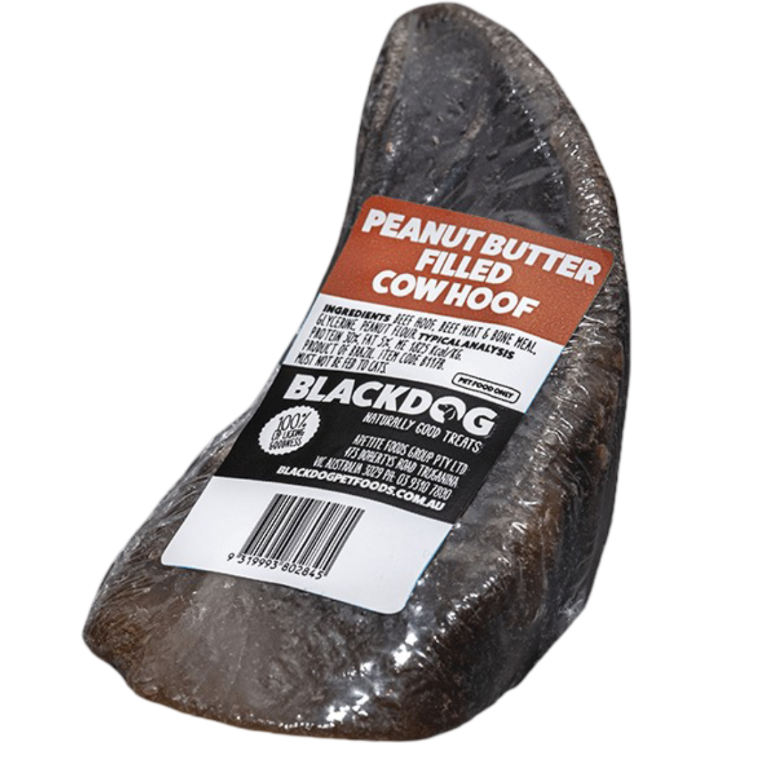 Peanut Butter Filled Cow Hoof Dog Chew