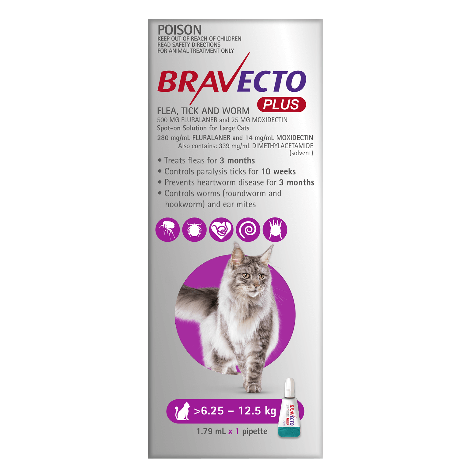 Purple All-in-One For Large Cats