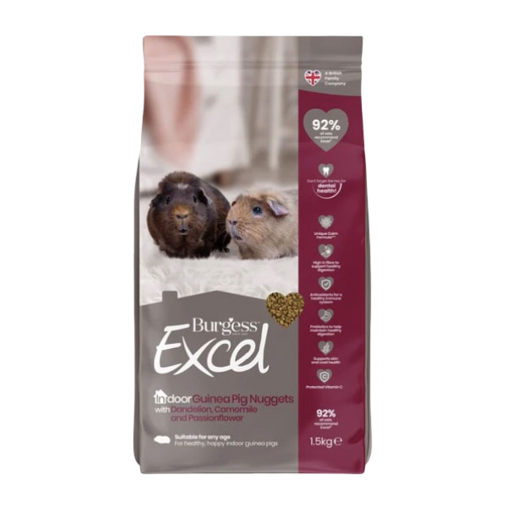 Burgess Excel Indoor Guinea Pig Nuggets With Dandelion And Chamomile