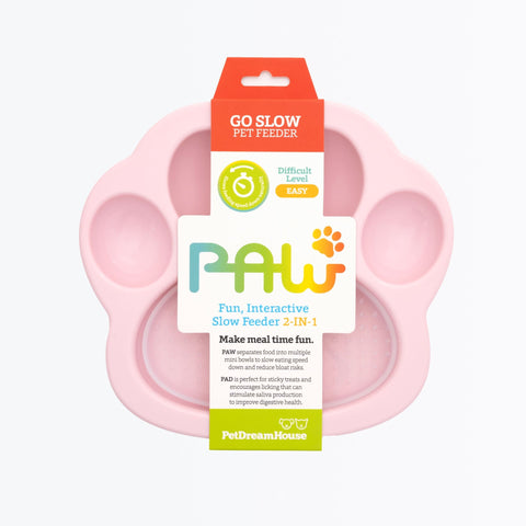 Pet DreamHouse PAW 2-in-1 Slow Mini Slow Feeder & Lick Pad