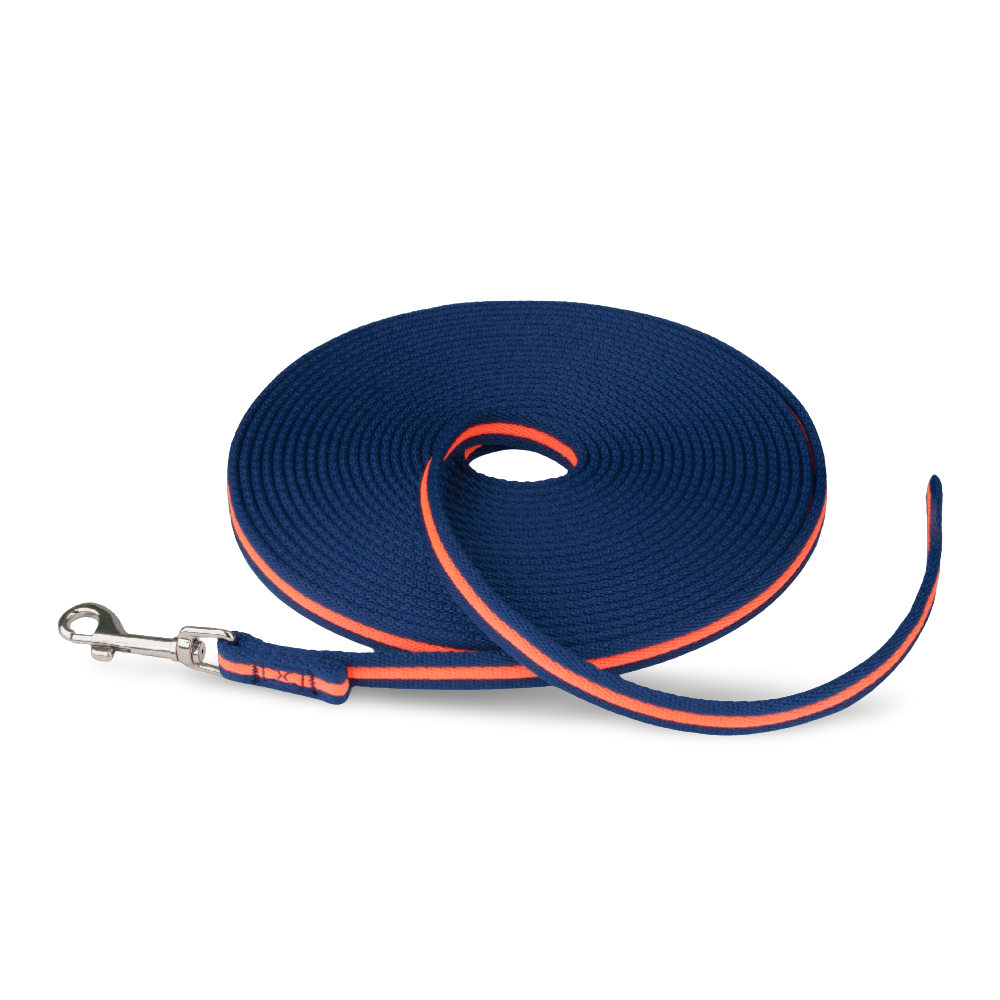 Recall Dog Lead Line Trainer Navy Lime