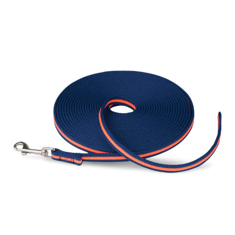 Recall Dog Lead Line Trainer Navy Lime