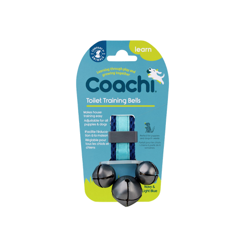Training Dog Toilet Training Bells Navy Light Blue
