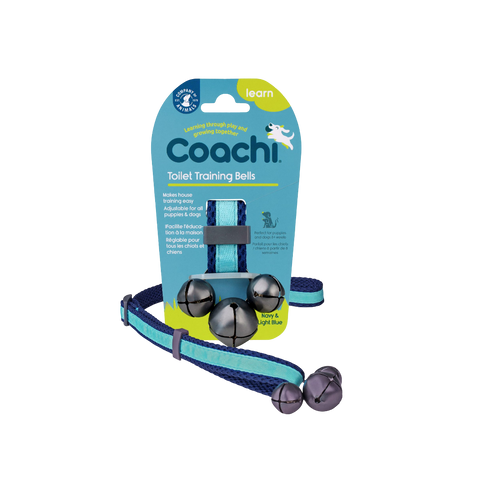 Training Dog Toilet Training Bells Navy Light Blue