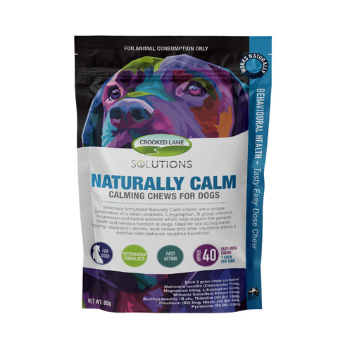 Crooked Lane Solutions Naturally Calm Calming Chews for Dogs 80g (40 Chews)