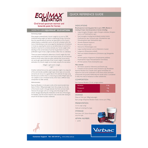 Equimax Elevation Wormer Paste