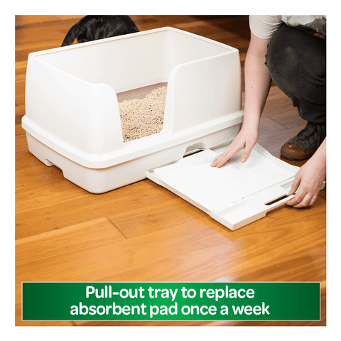 Extra Wide Dual Layer Cat Litter System