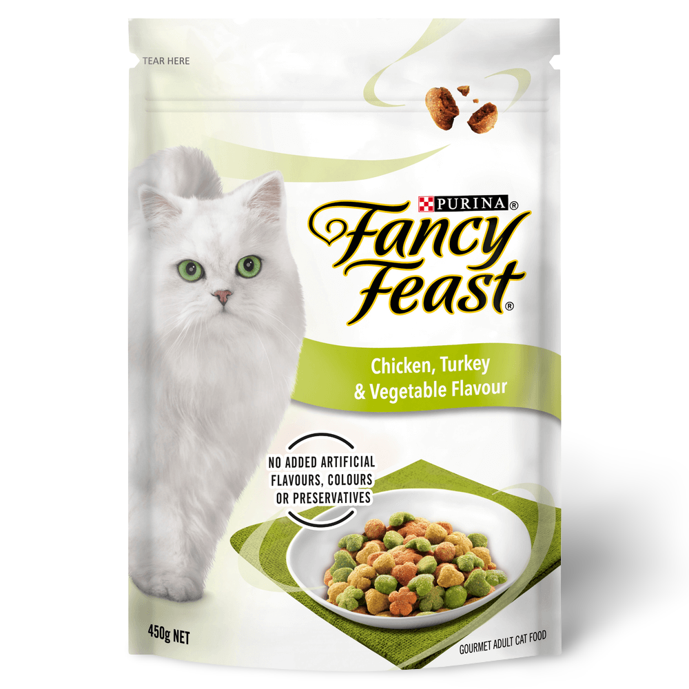 Adult Chicken Turkey And Vegetable Flavour Dry Cat Food