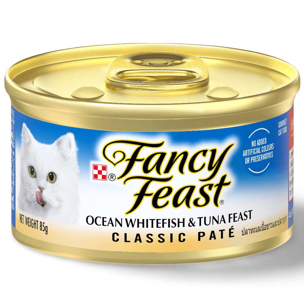 Adult Classic Pate Ocean Whitefish And Tuna Feast Gourmet Wet Cat Food