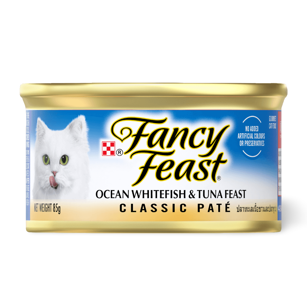 Adult Classic Pate Ocean Whitefish And Tuna Feast Gourmet Wet Cat Food