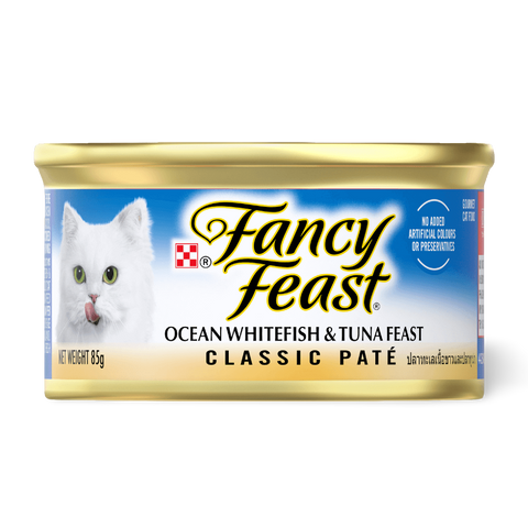 Adult Classic Pate Ocean Whitefish And Tuna Feast Gourmet Wet Cat Food