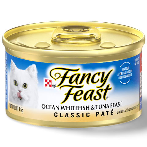 Adult Classic Pate Ocean Whitefish And Tuna Feast Gourmet Wet Cat Food