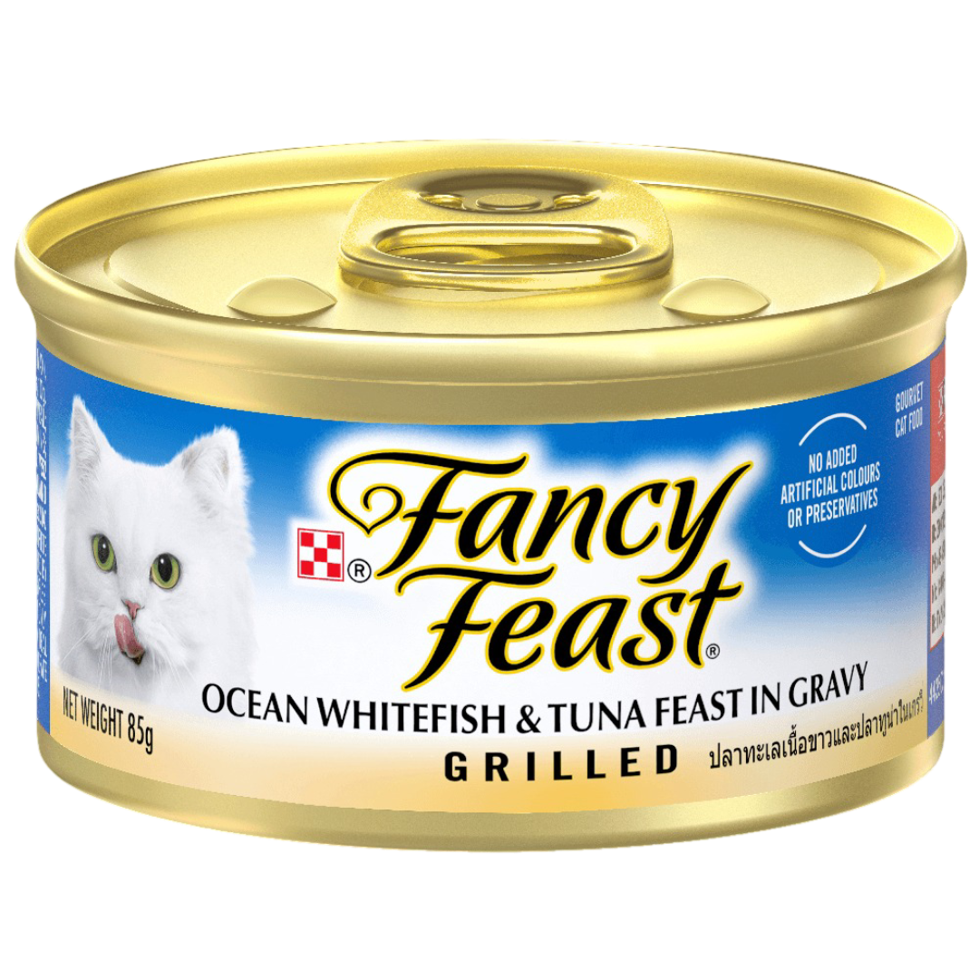 Adult Grilled Ocean Whitefish And Tuna Feast In Gravy Wet Cat Food