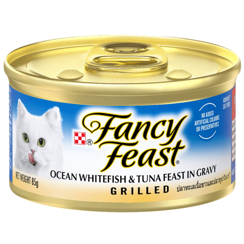 Adult Grilled Ocean Whitefish And Tuna Feast In Gravy Wet Cat Food