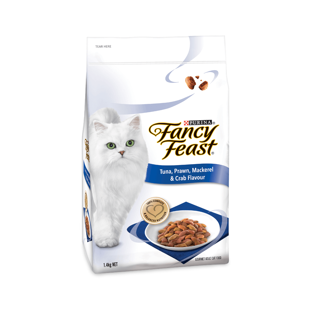 Dry Cat Food Tuna Prawn Mackerel And Crab Flavour